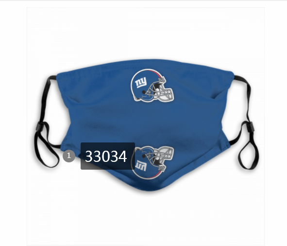 New 2021 NFL New York Giants #71 Dust mask with filter->nfl dust mask->Sports Accessory